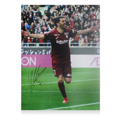 Icons David Villa gesigneerde Vissel Kobe foto