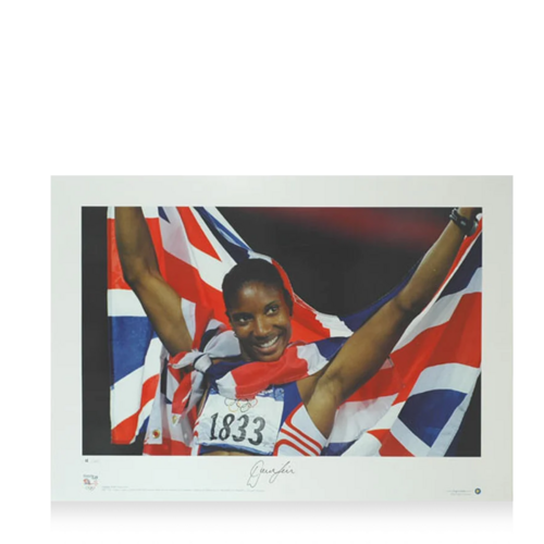 Icons Denise Lewis gesigneerde foto