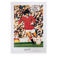 Icons George Best gesigneerde Manchester United foto
