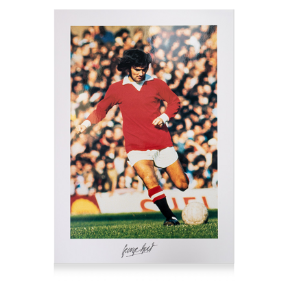 George Best gesigneerde Manchester United foto