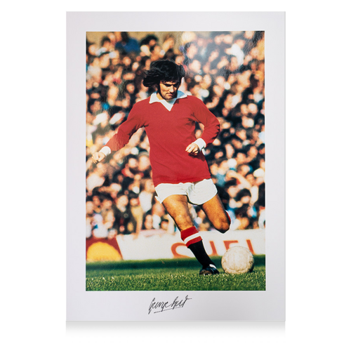 Icons George Best gesigneerde Manchester United foto