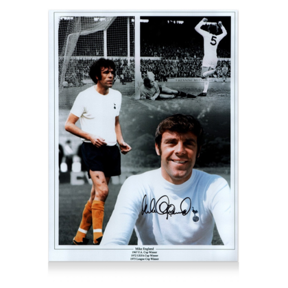Mike England gesigneerde Tottenham Hotspur foto