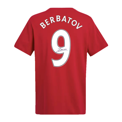 Icons Dimitar Berbatov gesigneerd Manchester United shirt