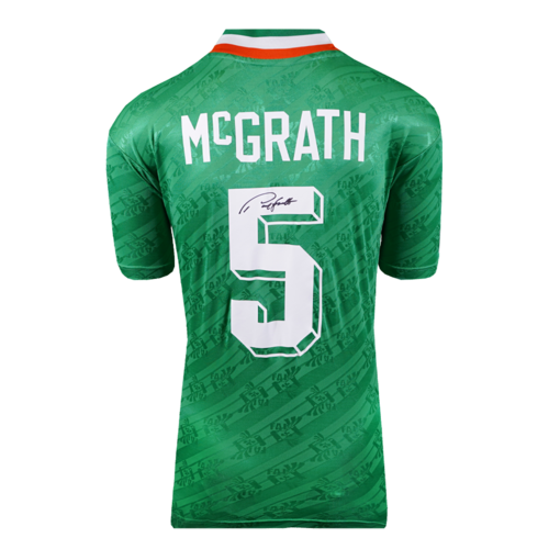 Icons Paul McGrath gesigneerd Ierland shirt 1994
