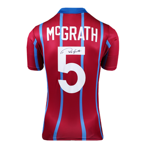 Icons Paul McGrath gesigneerd Aston Villa shirt 1994