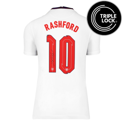 Marcus Rashford gesigneerd Engeland shirt 2020-22