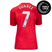 Icons Luis Suarez gesigneerd Liverpool shirt 2010-12