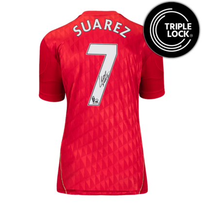 Luis Suarez gesigneerd Liverpool shirt 2010-12