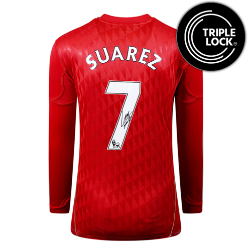 Icons Luis Suarez gesigneerd Liverpool FC shirt 2010-12