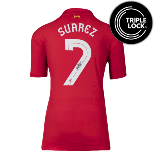 Icons Luis Suarez gesigneerd Liverpool FC shirt 2012-13