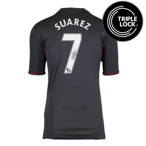 Icons Luis Suarez gesigneerd Liverpool FC shirt 2011-12