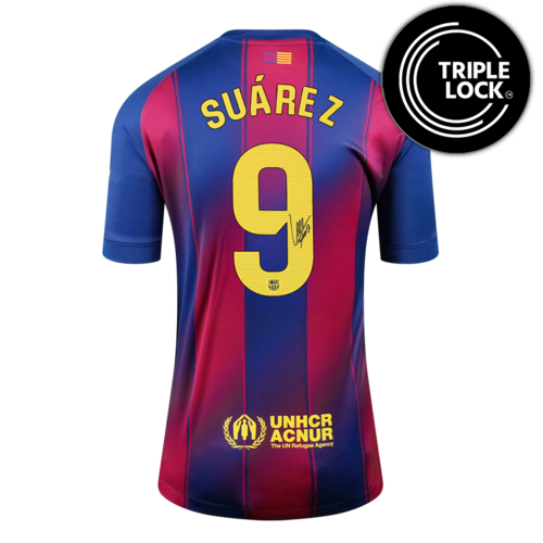 Icons Luis Suarez gesigneerd FC Barcelona shirt 2025-26