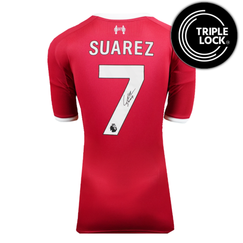 Icons Luis Suarez gesigneerd Liverpool FC shirt 2025-26