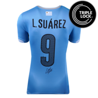 Icons Luis Suarez gesigneerd Uruguay shirt 2014-15