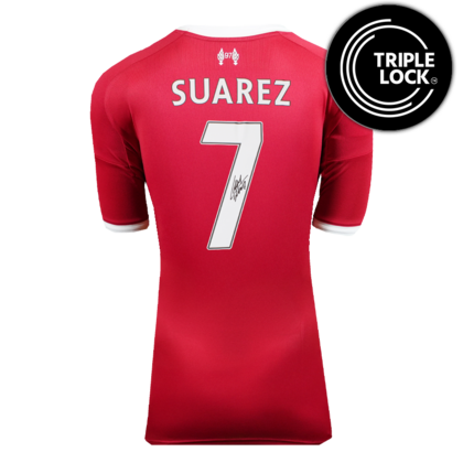 Luis Suarez gesigneerd Liverpool FC shirt 2025-26