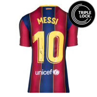 Icons Lionel Messi gesigneerd FC Barcelona shirt 2020-21