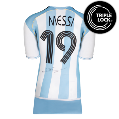 Lionel Messi gesigneerd Argentinië shirt 2006 - Reissue