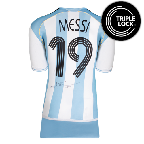 Icons Lionel Messi gesigneerd Argentinië shirt 2006 - Reissue