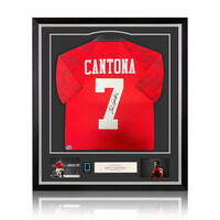 Eric Cantona gesigneerd Manchester United shirt 1996 - ingelijst