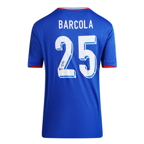Icons Bradley Barcola gesigneerd Frankrijk shirt 2024