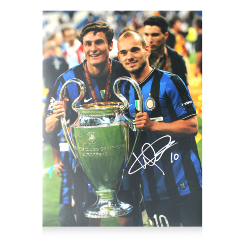 Icons Wesley Sneijder gesigneerde Internazionale foto