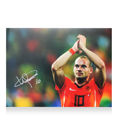 Icons Wesley Sneijder gesigneerde Nederland foto