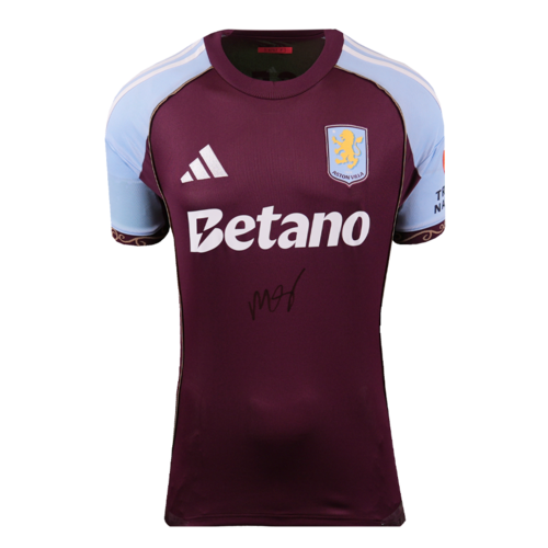 Icons Morgan Rogers gesigneerd Aston Villa shirt 2025-26