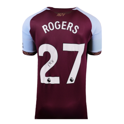 Morgan Rogers gesigneerd Aston Villa shirt 2025-26