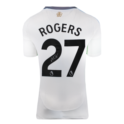 Morgan Rogers gesigneerd Aston Villa shirt 2024-25
