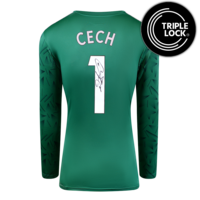 Icons Petr Cech gesigneerd Adidas Green shirt
