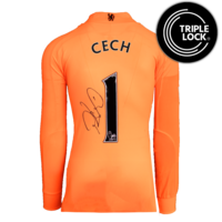 Icons Petr Cech gesigneerd Chelsea shirt 2008-09