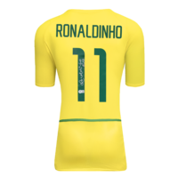 Icons Ronaldinho gesigneerd Brazilië shirt 2002