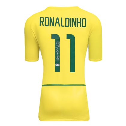 Ronaldinho gesigneerd Brazilië shirt 2002