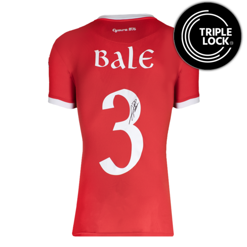 Icons Gareth Bale gesigneerd Wales shirt 2006-07