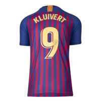 Icons Patrick Kluivert gesigneerd FC Barcelona shirt