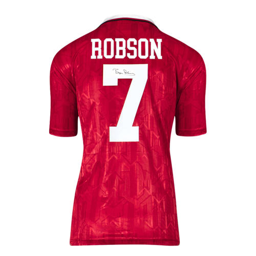 Icons Bryan Robson gesigneerd Manchester United shirt 1994
