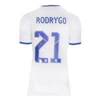Icons Rodrygo gesigneerd Real Madrid shirt 2021-22