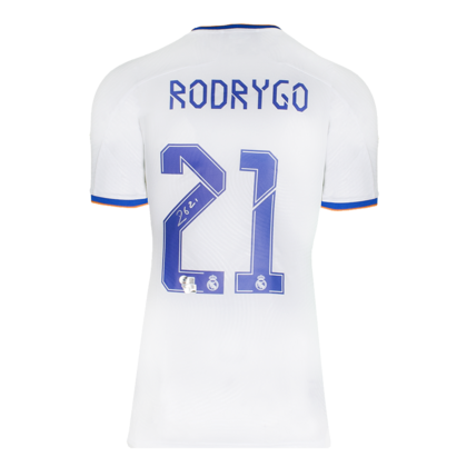 Rodrygo gesigneerd Real Madrid shirt 2021-22