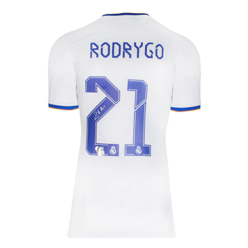 Icons Rodrygo gesigneerd Real Madrid shirt 2021-22