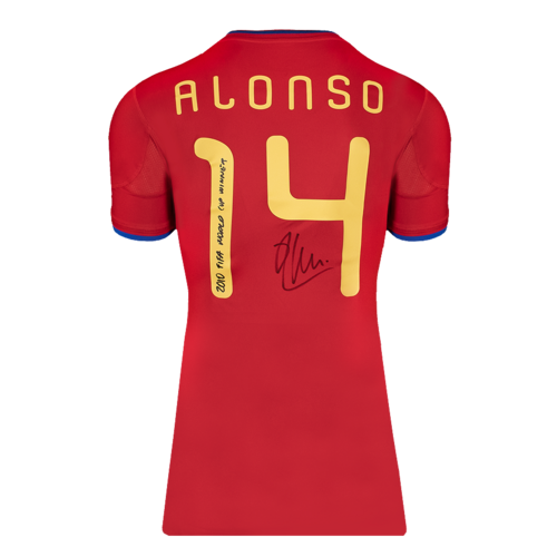 Icons Xabi Alonso gesigneerd Spanje shirt 2010