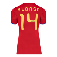 Icons Xabi Alonso gesigneerd Spanje shirt 2010