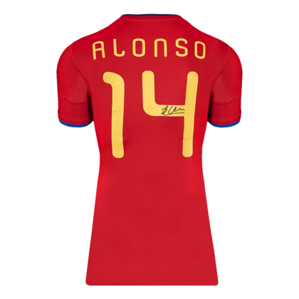 Xabi Alonso gesigneerd Spanje shirt 2010