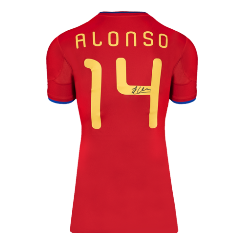 Icons Xabi Alonso gesigneerd Spanje shirt 2010