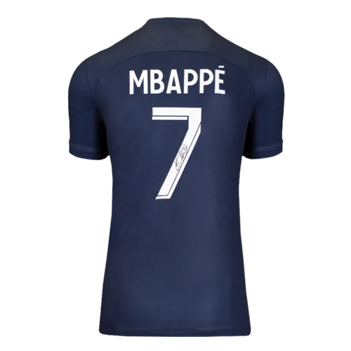 Icons Kylian Mbappe gesigneerd Paris Saint shirt 2022-23