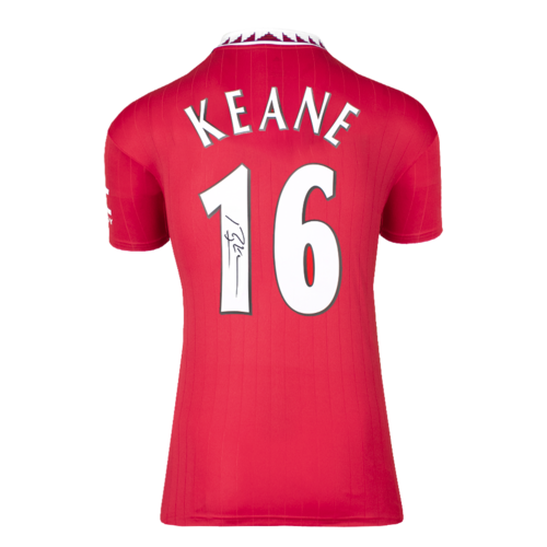 Icons Roy Keane gesigneerd Manchester United shirt 2022-23
