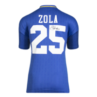 Icons Gianfranco Zola gesigneerd Chelsea shirt 1997