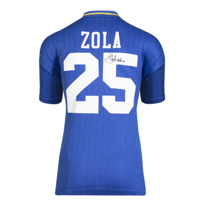 Gianfranco Zola gesigneerd Chelsea shirt 1997