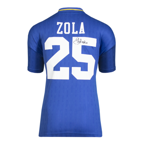 Icons Gianfranco Zola gesigneerd Chelsea shirt 1997