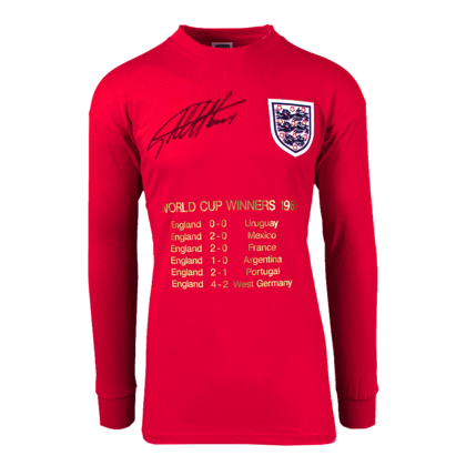 Geoff Hurst gesigneerd Engeland shirt 1966