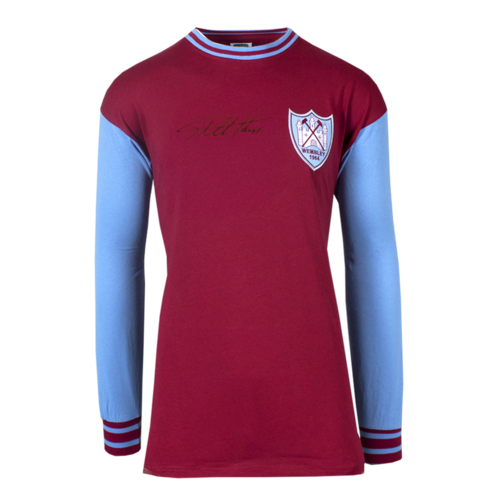 Icons Geoff Hurst gesigneerd West Ham United shirt 1964